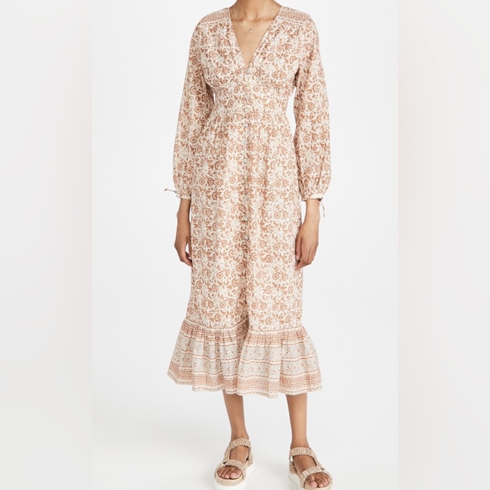 Cleobella Valentin Dress Metallic Brown Size Medium